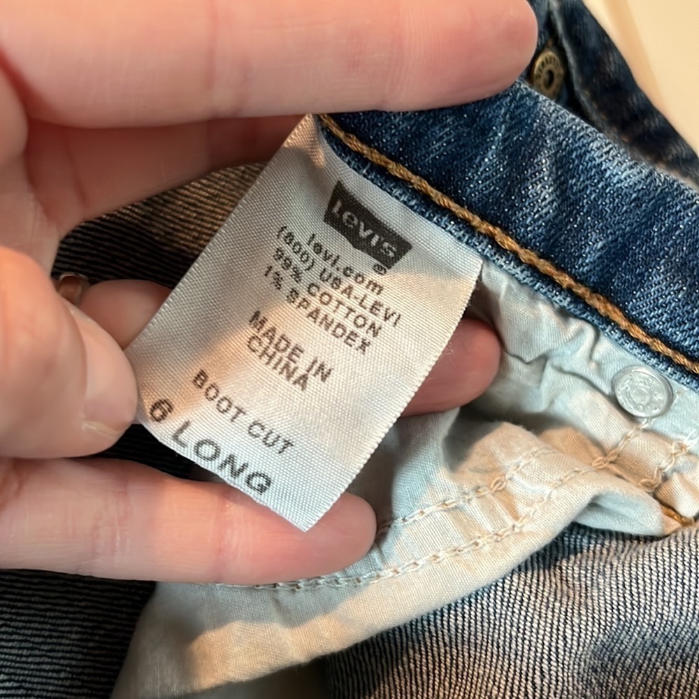 Levi’s 515 bootcut with rare R tag medium wash size 6 Long - Picture 10 of 13